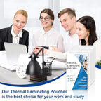 100 Pack 5 Mil Laminating Pouch with Colorful Loop 2 1/2" x 4 1/4" Luggage Tag Laminating Pouches with Slot Hole Thermal Laminate Pouch Tags Kit Resealable for Work Permits Pass Cards Student ID Cards