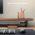 UPERGO Walnut Desk Tray with Pen Holder Set, Natural Wooden Desk Drawer Organizer Office, Organizer Tray for Keys, Pen, Watch