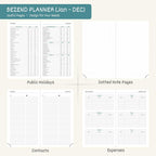 BEZEND Pocket Calendar 2026 Weekly and Monthly (3.5" x 6") Small Daily Planner for Purse (Jan-Dec) with Notes & Expenses, Inner Pocket, Pen Holder, Vegan Leather Hardcover - Kiwi