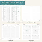 BEZEND Pocket Calendar 2026 Weekly and Monthly (3.5" x 6") Small Daily Planner for Purse (Jan-Dec) with Notes & Expenses, Inner Pocket, Pen Holder, Vegan Leather Hardcover - Lavender