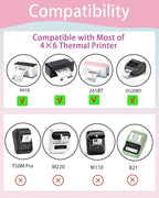 2.25 x 1.25 Thermal Labels, Self-Adhesive Address Shipping Barcode Thermal Stickers,Thermal Printer Labels Compatible with Rollo & Zebra & MUNBYN, 800 Labels for Printer, Fantasy Purple