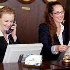 Amyhill 2 Pieces Wood Business Card Holder for Desk Wooden Business Card Display Stand Postcard Holder for Office Home Desktop(Brown)