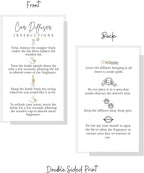 Car Diffuser Instruction Cards | Physical Printed 2" x 3.5" inches Business Card Size | Car Diffuser Supplies | White with Black Design