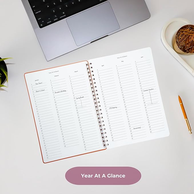 | Ultimate Yearly, Daily, Weekly, Monthly Planner | 8.25" x 11.75" | To Do List Notebook for Work | Simple Design | Multiple Layouts | Academic Planner and Organizer Notebook (Evergreen, Yearly Planner - Portrait)