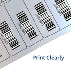 STARLIBOO 1" x 2-5/8" Address Labels- Holographic Color Stickers for Laser/Ink Jet Printer mailing Labels 8.5"×11"- Holographic Silver