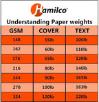 Hamilco Blank Business Cards Card Stock Paper – White Mini Note Index Perforated Cardstock for Printer – Heavy Weight 80 lb 3 1/2 x 2" – 100 Sheets 1000 Cards