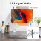 Suptek Monitor Mount Gas Spring Single Monitor Arm Desk Mount Stand Fully Adjustable Fits 17 20 22 23 24 26 27 32 inch Monitors (White)