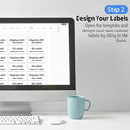 2"x4" Shipping Address Labels, 10-UP Blank Mailing Labels, White Self-Adhesive Customized Stickers for Inkjet and Laser Printer [2000 Sheet, 20000 Labels]