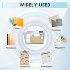 6 Pack Clear Acrylic Single Pocket, Plastic Hanging Wall Mount File Holder for Office Home, Clear