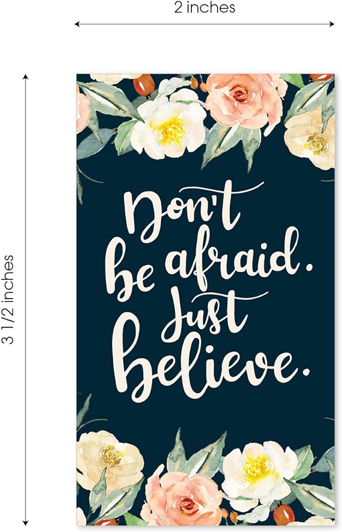 Canopy Street Inspirational Quote Cards / 50 Positivity Cards / 25 Uplifting Designs / 2" x 3.5" Flat Mini Motivational Business Card Sized Notes/Made In The USA