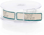 Natural Kraft Parchment Rolled Address Labels with Elegant Plastic Dispenser