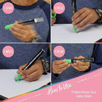 Crafts 4 All Liquid Chalk Markers for Blackboard Signs, Bistro Menu, Car Window Glass - Dry Erase, Washable - 25 Colored Chalk Pens w/Reversible Tips & Tweezers - Bonus White Chalkboard Marker