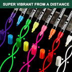 SILENART Chalk Markers for Blackboard, Window Marker for Car Erasable Liquid Chalk Pen for ChalkBoard Windows Glass Menu Board - Pack, Multicolor