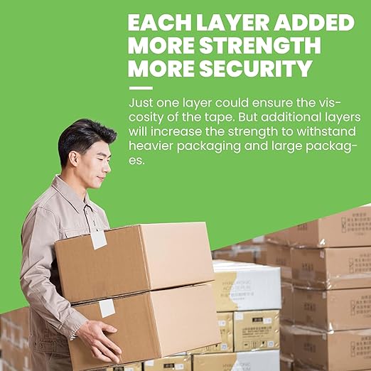 Eco-Friendly Kraft Paper Tape 2Inch x 55Yard, White Paper Packing Tape, Biodegradable Recyclable Packaging Tape Self Adhesive Box Tape for Shipping, Sealing, Moving, 6Rolls