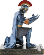 Roman Praetorian Prefect Warrior Knight Pen Holder Desk Ornament Resin Praetorian Guard Mobile Phone Stand Desk Accessories and Organizer for Office with a Letter Opener (Blue)