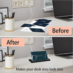 Weiai Acrylic Business Card Holder Stand for Desk, 2 Pieces Modern Black Base Business Card Organizer Display