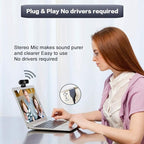 USB-C 1080P Webcam Compatible with Switch 2/ PC - Streaming Camera for Zoom/Teams/Skype, Plug&Play PC/Mac/Laptop