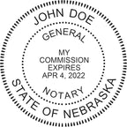 MaxMark Round Notary Pre-Inked Stamp for State of Nebraska