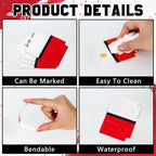 50pcs Red and White Trading Card Dividers Plastic Index Card Storage Dividers with Tabs Card Separators for Sports Recipe Game Card Organize