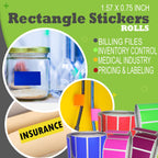 Small Color-Coding Label Roll 40mm x 19mm, 5 Rolls- 2500-Pack, Rectangular Labels Paper Sheets Bulk 1.57in x 0.75 in (Olive Green) by Royal Green