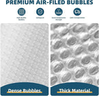 Metronic Bubble Cushioning Wrap 2 Pack 12 Inch x 72ft Total, Dense Bubble Packing Air Wrap Clear Bubble Packing Roll for Shipping and Moving Supplies, Perforated Every 12"