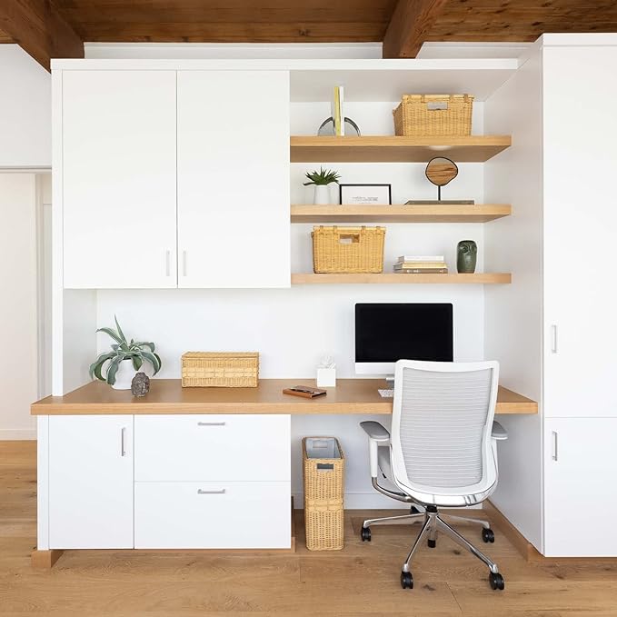 The Basket Lady Large Rectangular Wicker Waste Basket with Metal Liner, 14.5 in L x 9 in W x 18 in H, Sandstone