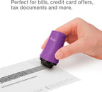 Identity Theft Protection Roller 3-Pack Advanced 2.0 Security Stamp by Guard Your ID (Regular 3-Piece, Purple)