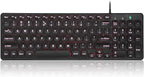 Perixx PERIBOARD-333RGB Wired Backlit USB Keyboard- X Type Scissor Keys - Compact 14.25x4.57x0.83 Inches - Big Print Letters - RGB Backlit - US English