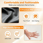 CLATINA Waiting Room Guest Chair with Bonded Leather Padded Arm Rest for Office Reception and Conference Desk Black with Sled Base 2 Pack