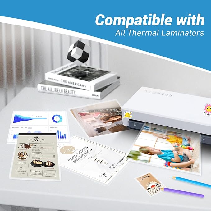 Uinkit Matte Thermal Laminating Pouches 9 x 11.5 Inches 3 Mil Thick Matte Finish 100 Sheets Large Package Fitted for Letter Size Laminating Sheets 8.5 x 11