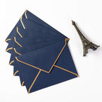 50 Pack A7 Envelopes Navy Blue 5 x 7 Self-Adhesive V Flap Envelopes with Gold Border for Office, Greeting Card, Wedding, Graduation, Baby Shower, Parties, Invitations (Navy Blue, 5x7)
