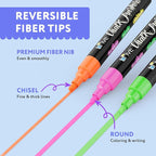 TFIVE Chalk Markers - 8 Color Chalk Pens and 24 Labels - Dry & Wet Erase, Reversible Tip, for Chalkboards, Signs, Windows, Blackboard, Glass, Mirrors, Liquid Chalk