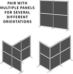VIVO Modular Wall System, 2 PET Panels, Modern Professional Office Cubicle Dividers, Freestanding Privacy-Screen, 66 inches High, Dark Gray, PP-MWS63D