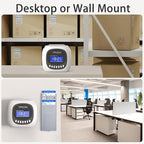 Time Clocks for Employees Small Business, Auto-Align Time Clock, 6 Punches per Day Time Machine, Clock in Machine for Employees with Time Cards, 2 Ink Ribbons and White with 50 Cards