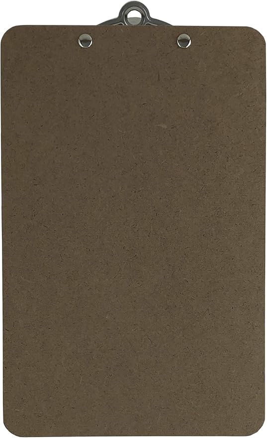 Trade Quest Memo Size 6'' x 9'' Clipboards Standard Clip Hardboard (Pack of 12) (Pen Not Included - for Scale Only)