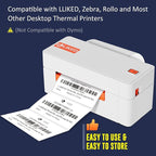 L LIKED 4" x 2" Direct Thermal Labels, Permanent Adhesive Barcode Shipping Labels & Compatible with Rollo, Zebra and Other Desktop Printers (1 Roll, 750 Labels)