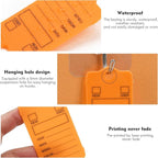 100 Car Key Tags with Labels Plastic Car Dealership Key Tags Self Locking Automotive Identifiers Blank Shop Labels with One Pen (Orange)