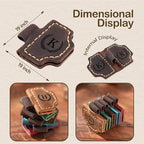 Artlaza Personalized Magnetic Leather Bookmark with Pen Holder - 26 Letters Custom Book Mark with Name Initial Engraved Book Marker for Readers, Book Lovers, Travelers - Gift for Women & Men(Brown，X