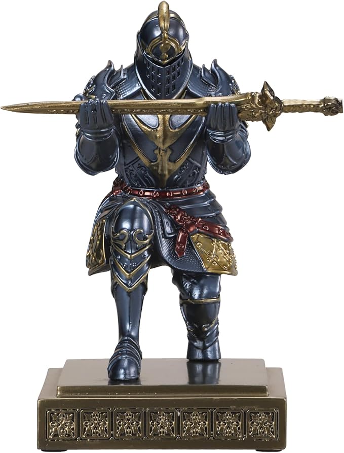 Medieval Knight Pen Holder Office Desk Decor Gifts for Men Father Husband Him Unique