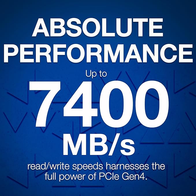 Seagate Game Drive PS5 NVMe SSD for PS5 2TB Internal Solid State Drive - PCIe Gen4 NVMe 1.4, Officially Licensed, Up to 7300MB/s with Heatsink (ZP2000GP3A1001)