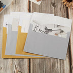 50 Pieces Metallic Color Self Seal Envelopes for Greeting Cards, Invitations, Postcards (Gold, 4x6)