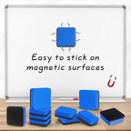 200 Pack Dry Erase Erasers, Mini Magnetic Dry Erase Eraser Bulk, Square Blue White Board Dry Erasers, Ideal Chalkboard Cleansers, Perfect for Kids Classroom, Home and Office (1.97 x 1.97 Inch)