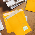 Joyberg 50 Pack Yellow 5x7 Envelopes - Self Seal for Weddings, Photos, Greeting Cards & Mailing