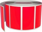 Royal Green Rectangular Color Coding Sticker Roll - Write On Labels for Folders and Organizing, 1.57" x 0.75" Stickers to Write On Name Tags for Office Supplies & Organization, 500-Pack (Neon Red)