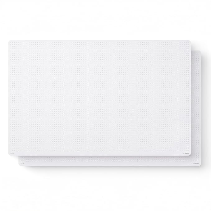 Notsu Dot Grid Notepads 11 x 17 inch, 2 Pack | Large Dotted Memo Desk Pads with Premium Thick Paper 120gsm