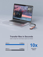 USB 3.0 Hub,4 Port USB Splitter Extender Portable Adapter Multiport Data Hub for Laptop,Xbox, Flash Drive,HDD,Console,Camera,Keyborad,Mouse Windows,Mac OS PC,Not Designed to Charge Devices-Pink