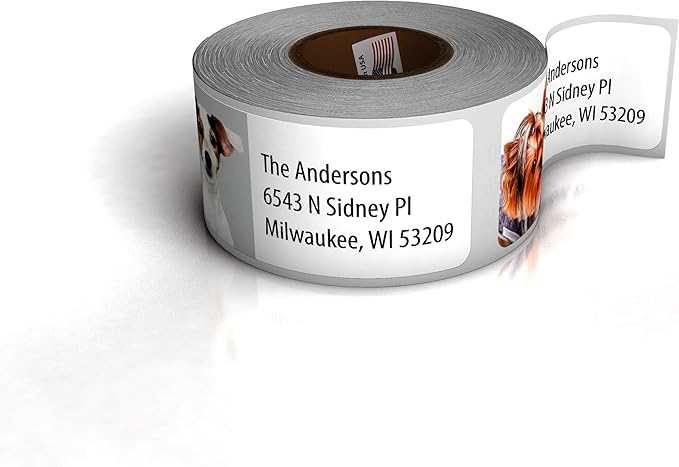 Customized Personalized Address Labels - Made in The USA by Kenco (250 Labels, Puppies)