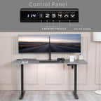 VIVO Electric 63 x 32 in Standing Desk, Memory Height Adjustment, 1B Series, Dark Gray Top Black Frame, DESK-KIT-1B1G