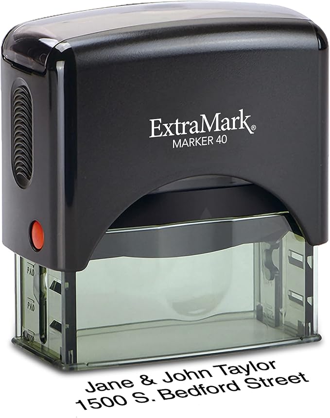 Return Address Stamp - Custom Self Inking Rubber Stamp - Personalized Stamp - Customizable Text with 15 Colors - Wedding Invitation & Housewarming Rubber Stamp