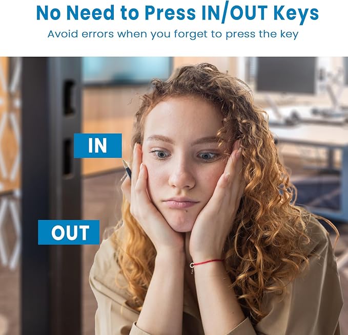 Time Clock - Fingerprint Time Clocks for Employees Small Business Automatic Calculate Hours, H2 Standalone Biometric Clock in Machine for Employees with 5 RFID Cards (0 Monthly Fees)